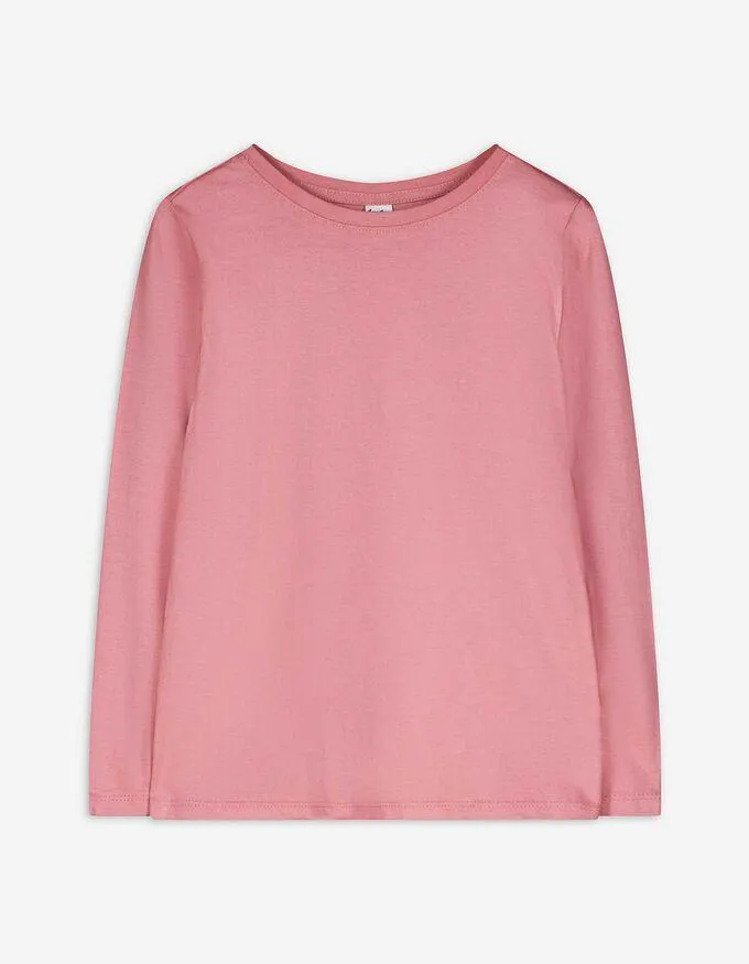 Tričko s dlouhým rukávem - Základní - lila