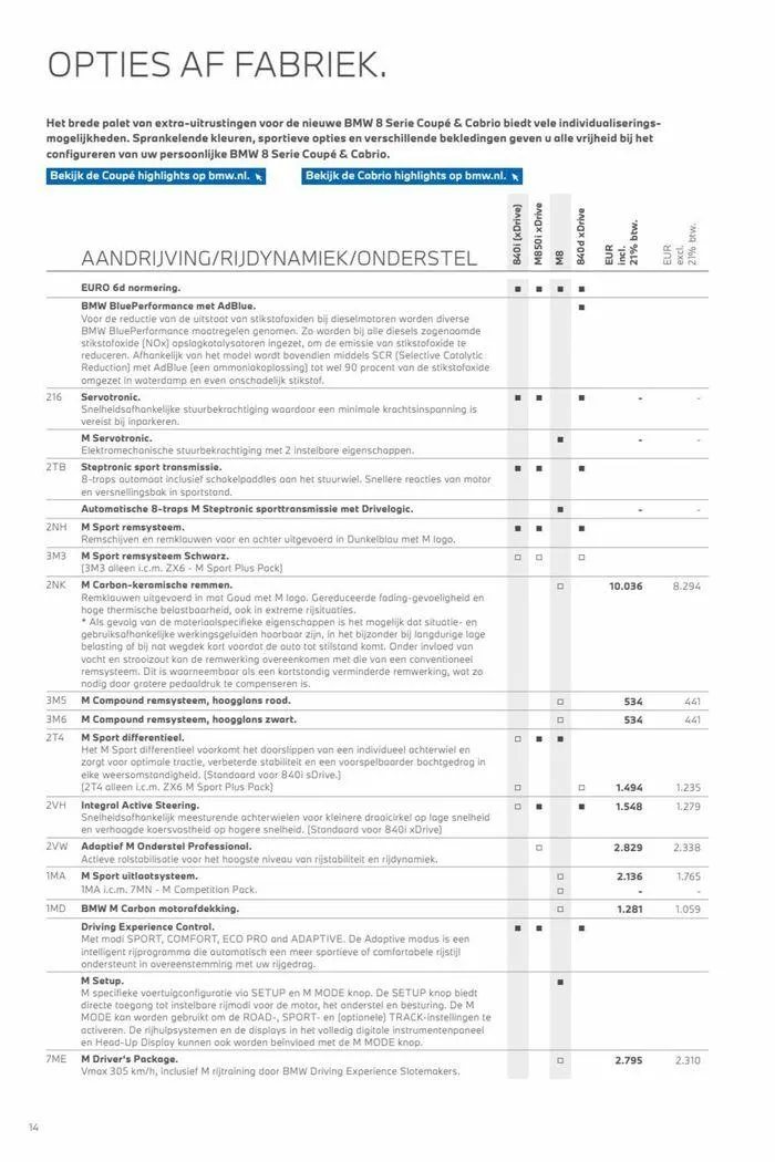 8-serie Coupé & Cabrio van 12 november tot 12 november 2024 - Folder pagina 14