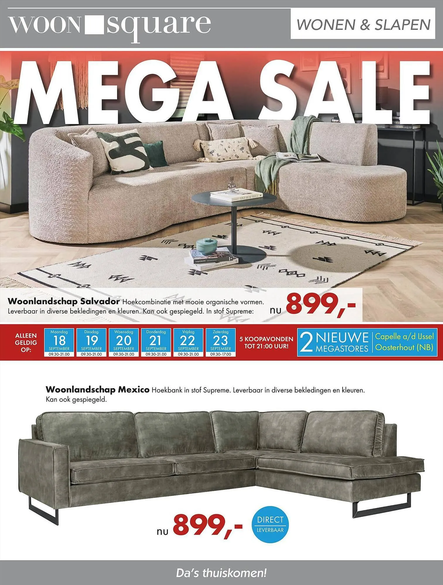 Woonsquare folder van 18 september tot 23 september 2023 - Folder pagina 1