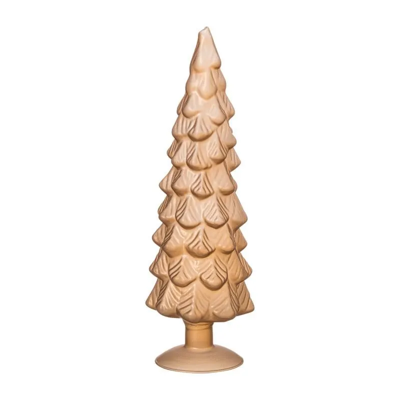 Kerstboom beeldje groot - goud - ø8x30 cm