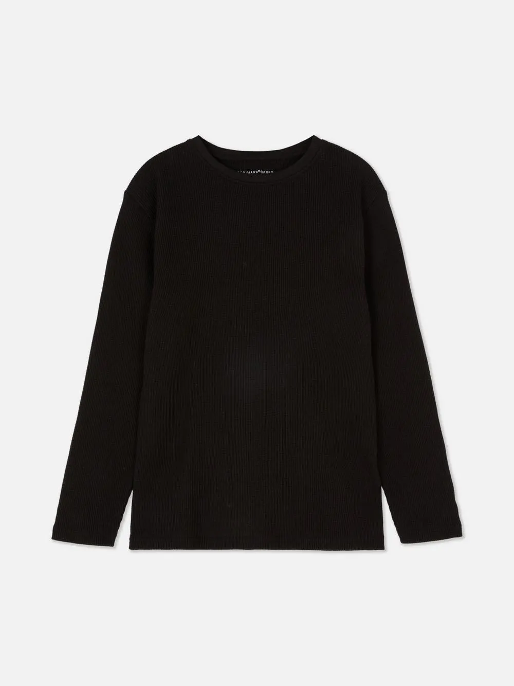 T-shirt met wafelstructuur en lange mouwen