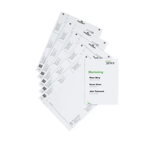 Plank met papieren inzetstukken voor deurbord Infosign - A5 - Durable
