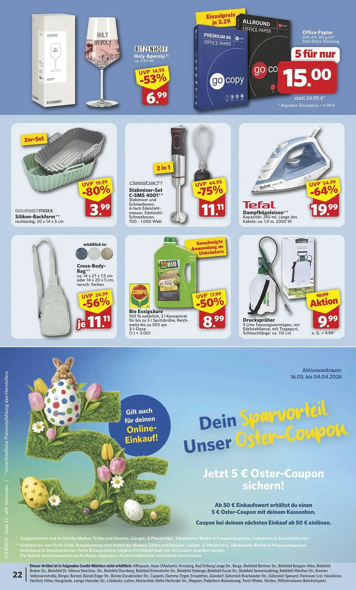 Combi Markt DE folder van 23 maart tot 28 maart 2026 - Folder pagina 22