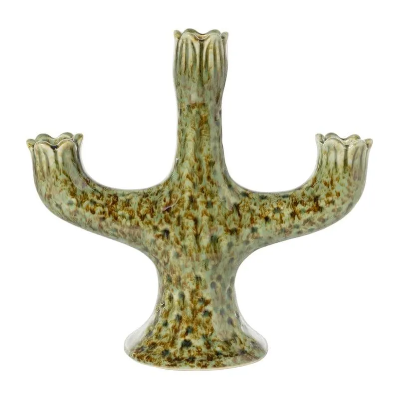 Kandelaar cactus - groen - 21.5x21.5x9.7 cm