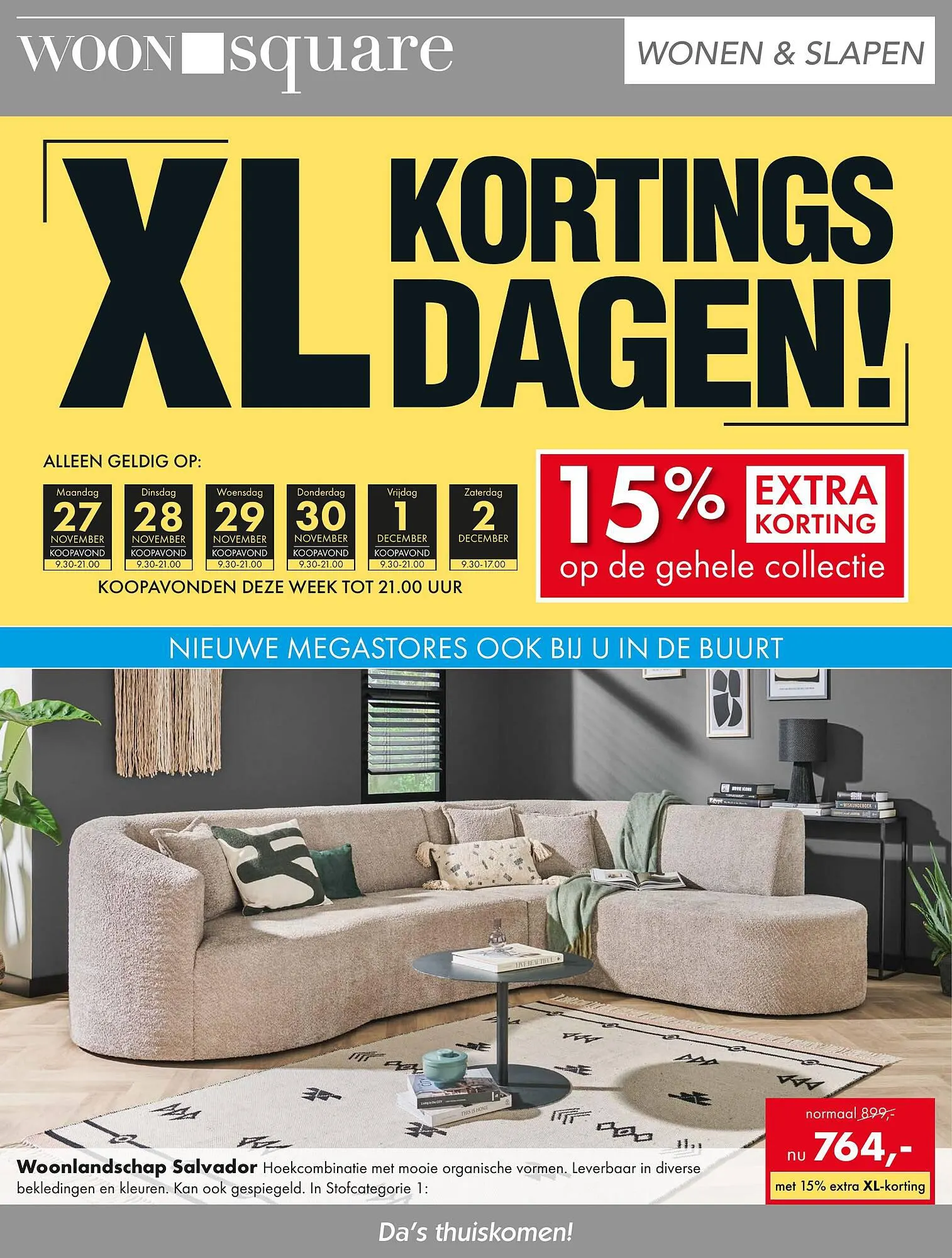 Woonsquare folder van 27 november tot 2 december 2023 - Folder pagina 1