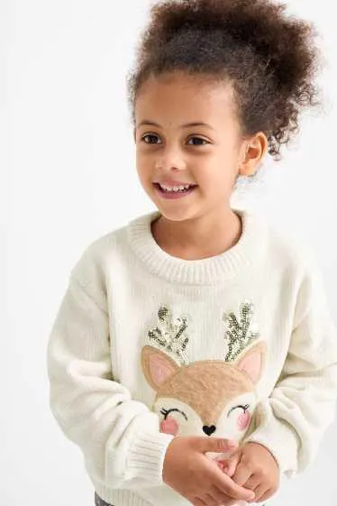 Rendier - trui van chenille