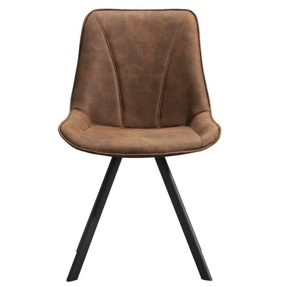 Eetkamerstoel Bas - stof Cowboy - cognac