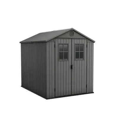 Keter Darwin 68 Tuinhuis met ramen - 190x244x221 cm - Grijs