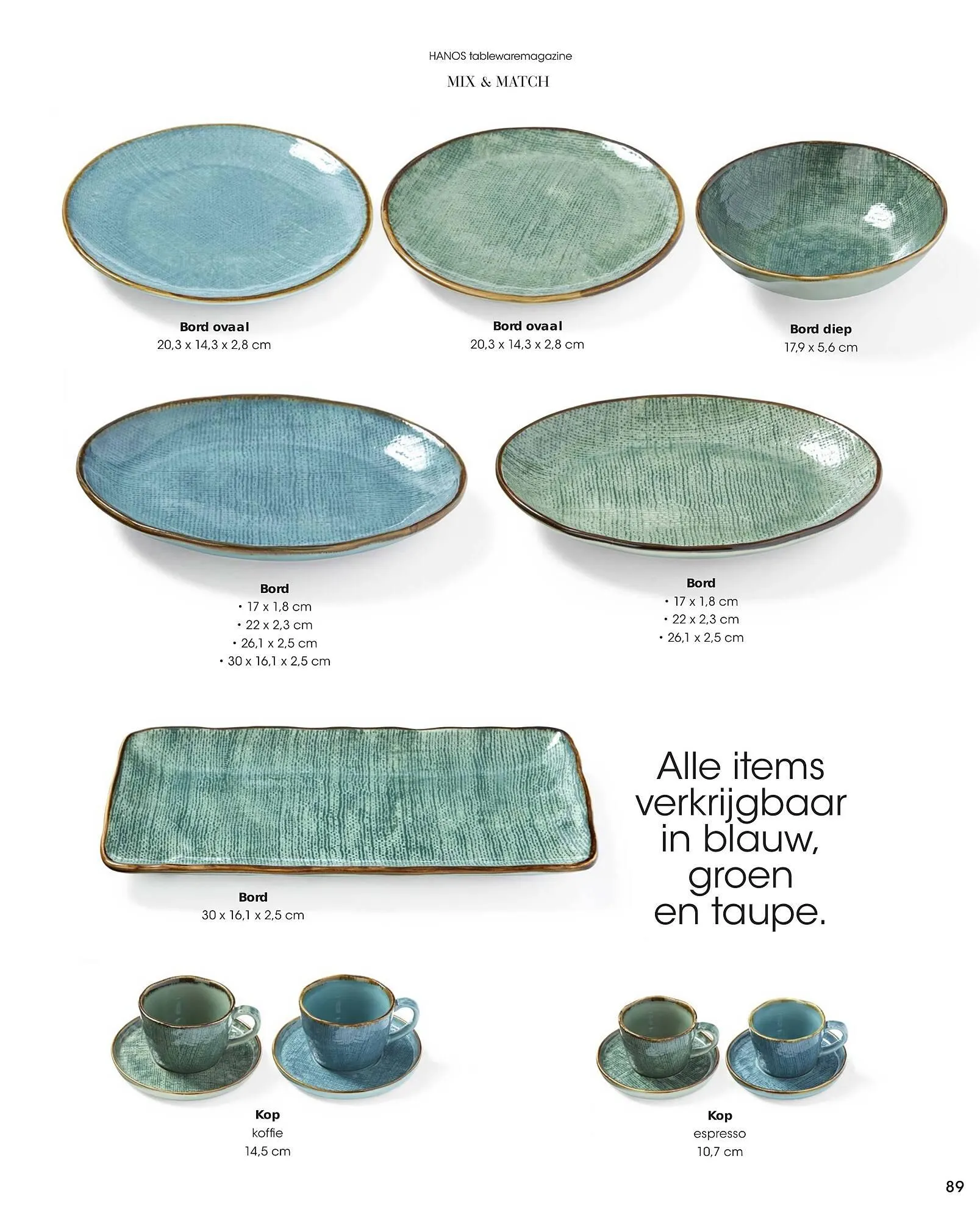 HANOS Tableware Magazine 2023-2024 van 1 januari tot 30 april 2024 - Folder pagina 89