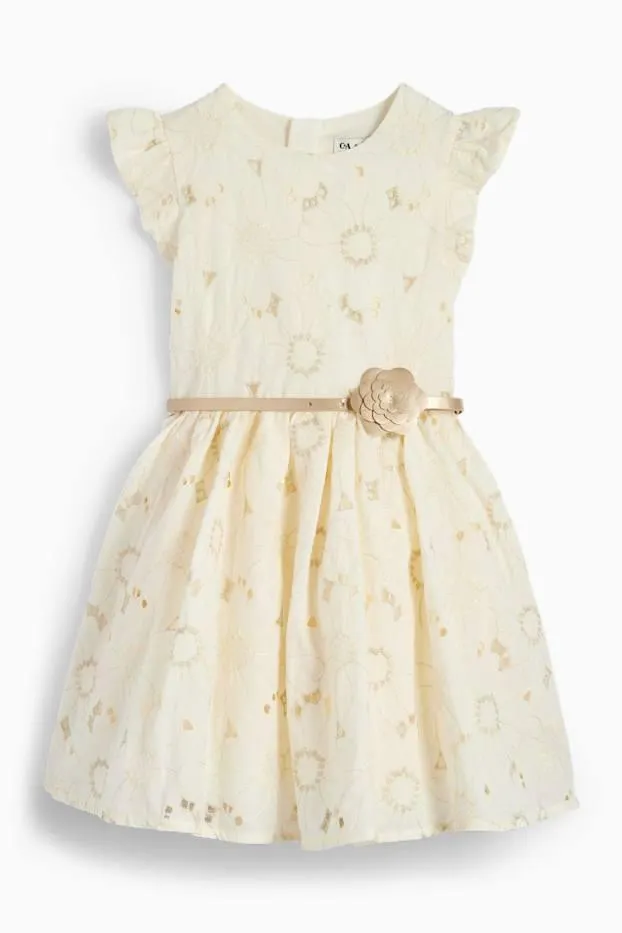 Dress with belt - floral