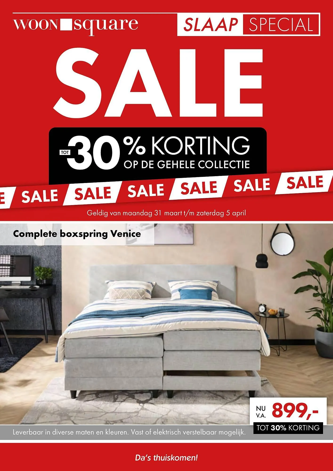 Woonsquare Slaap folder van 31 maart tot 5 april 2025 - Folder pagina 1