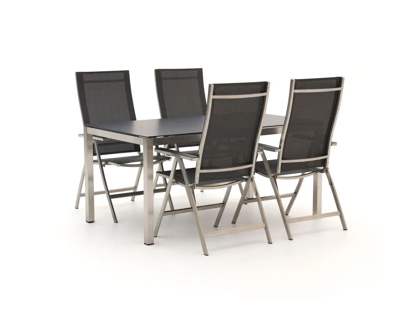 Bernstein Freiburg/Koblenz 160cm dining tuinset 5-delig verstelbaar