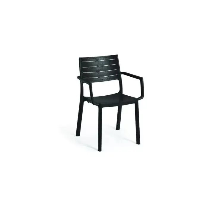 Keter dining tuinstoel Metaline zwart