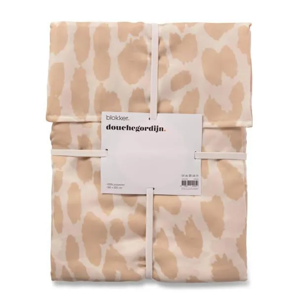 Blokker douchegordijn tijger - wit/crème