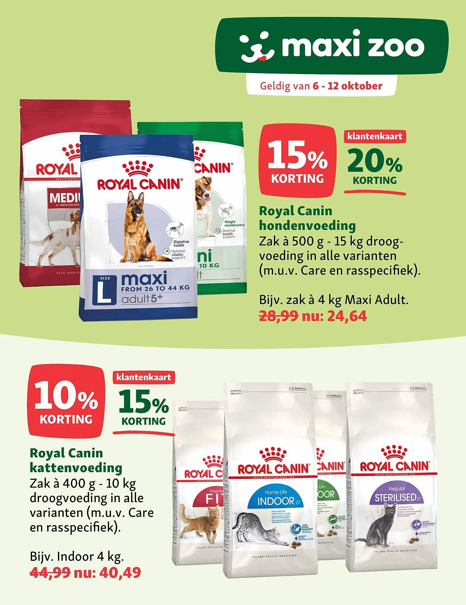 Maxi Zoo folder van 6 oktober tot 12 oktober 2025 - Folder pagina 1
