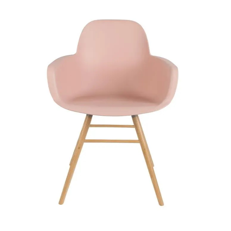 Stoel met armleuning - Albert Kuip set van 2 - Oud roze