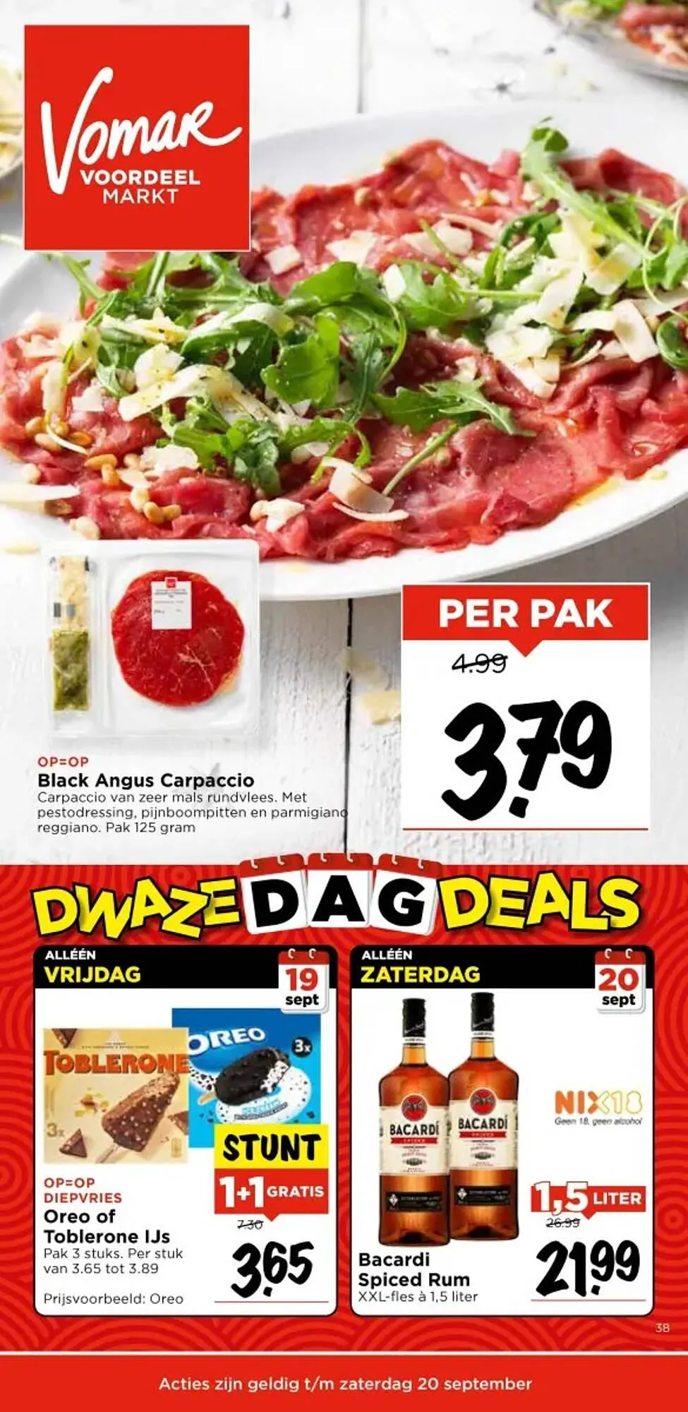 Vomar Voordeelmarkt folder van 18 september tot 20 september 2025 - Folder pagina 1