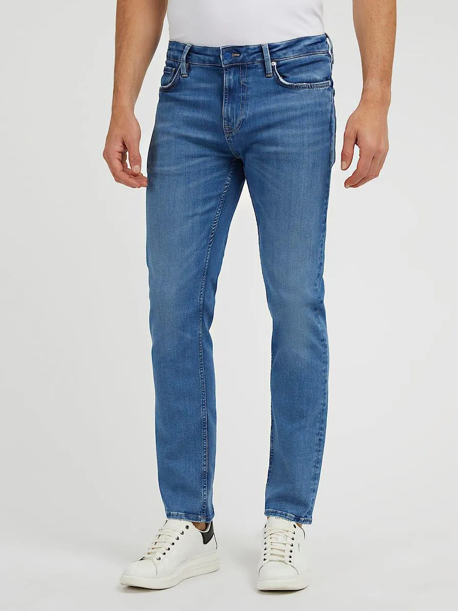 Slim fit denim broek