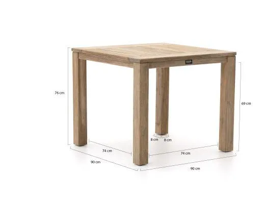 Intenso Asti/ROUGH-S 90cm dining tuinset 3-delig