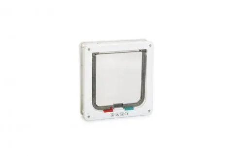 Beeztees Kattendeur Muze - 19,2x5x20cm - Wit - 287 gram