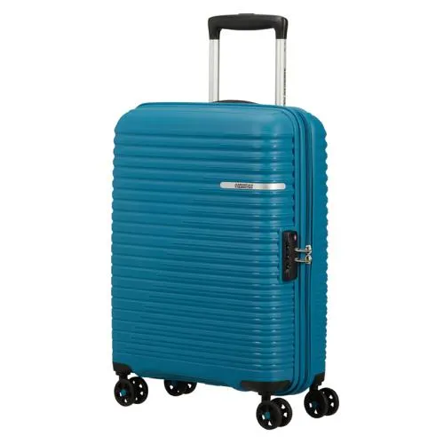American Tourister Harde Handbagage Koffer / Trolley / Reiskoffer 55x39x20 cm Liftoff Petrol