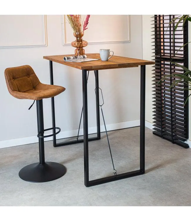 Industriële bartafel Vegas 130x70x110 cm Mangohout