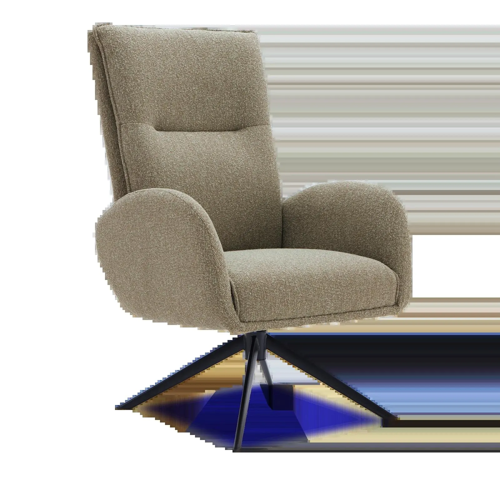 Draaifauteuil Whisper (hoog/poot: zwart) - Lodge Thyme