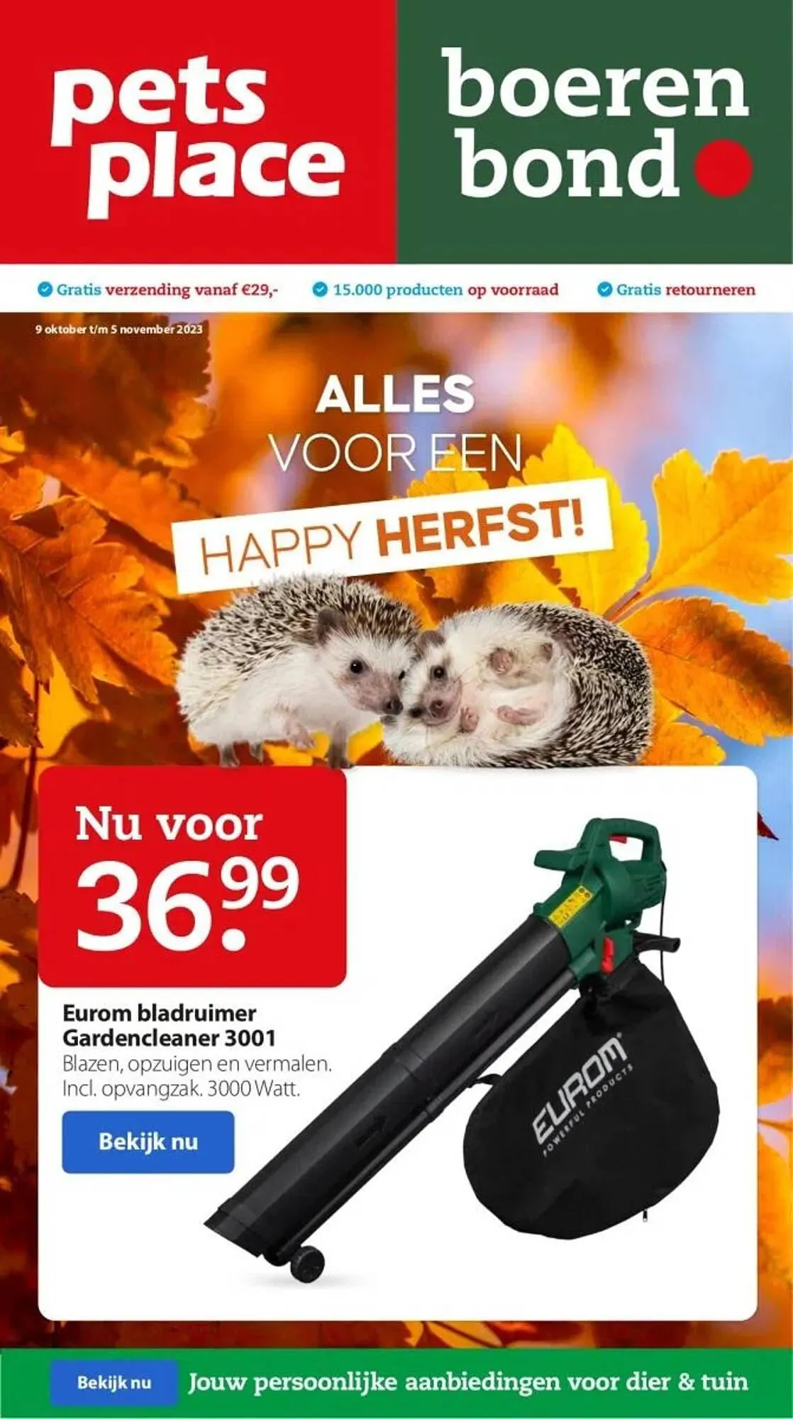 Boerenbond folder van 9 oktober tot 15 oktober 2023 - Folder pagina 1