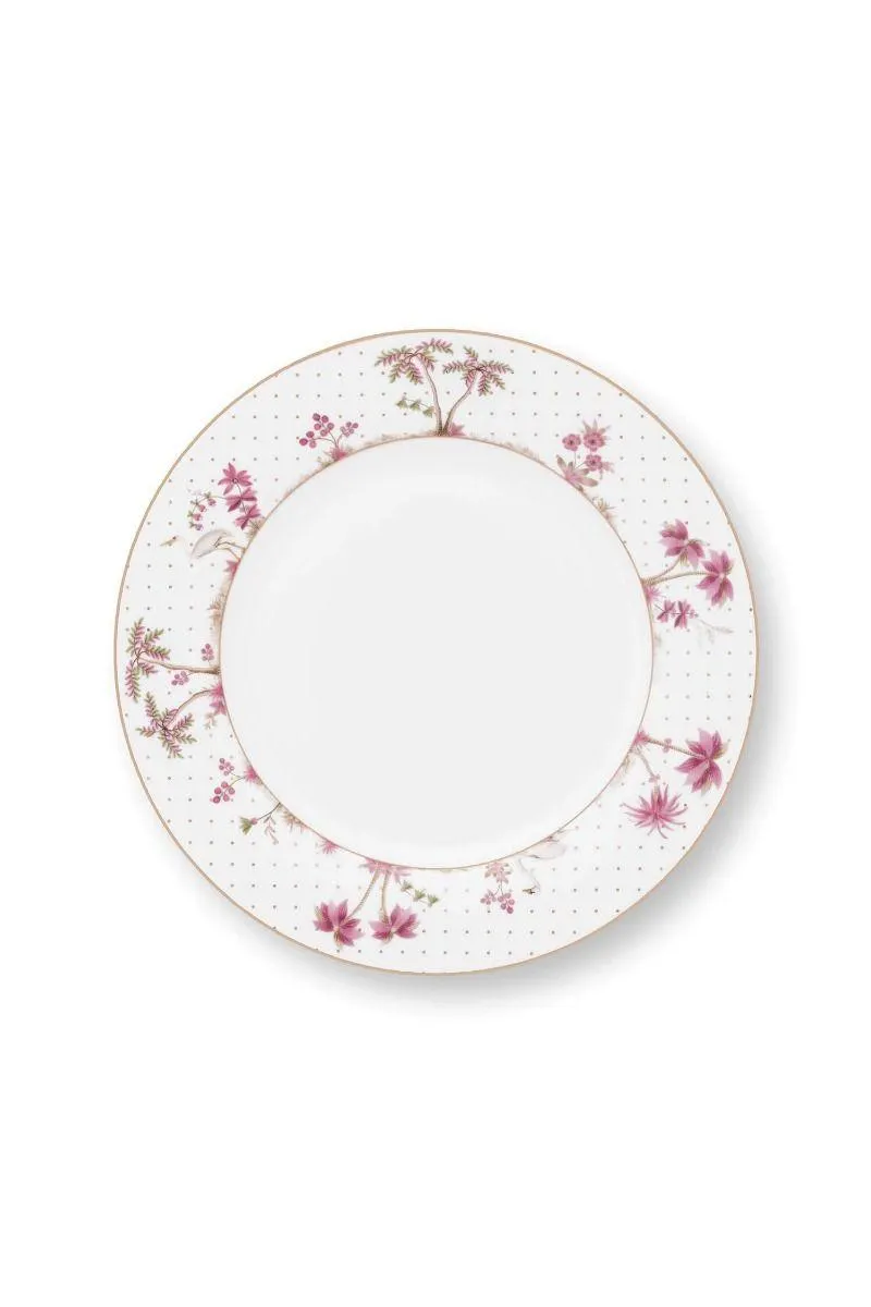 Dinerbord Jolie Stippen Goud Roze 26.5cm