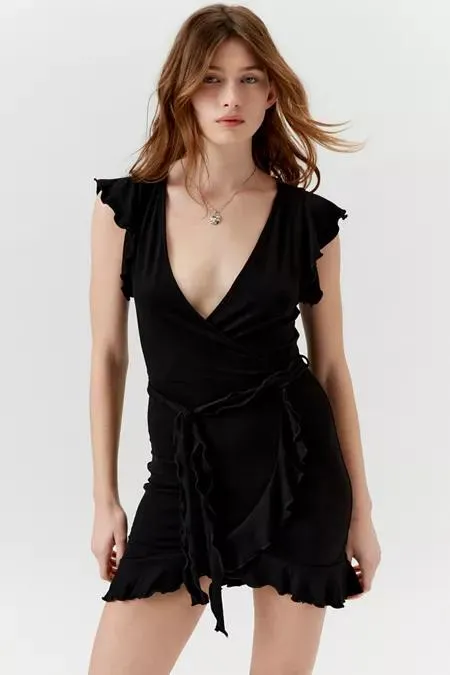 Urban Renewal Remnants Micro Mini Wrap Dress