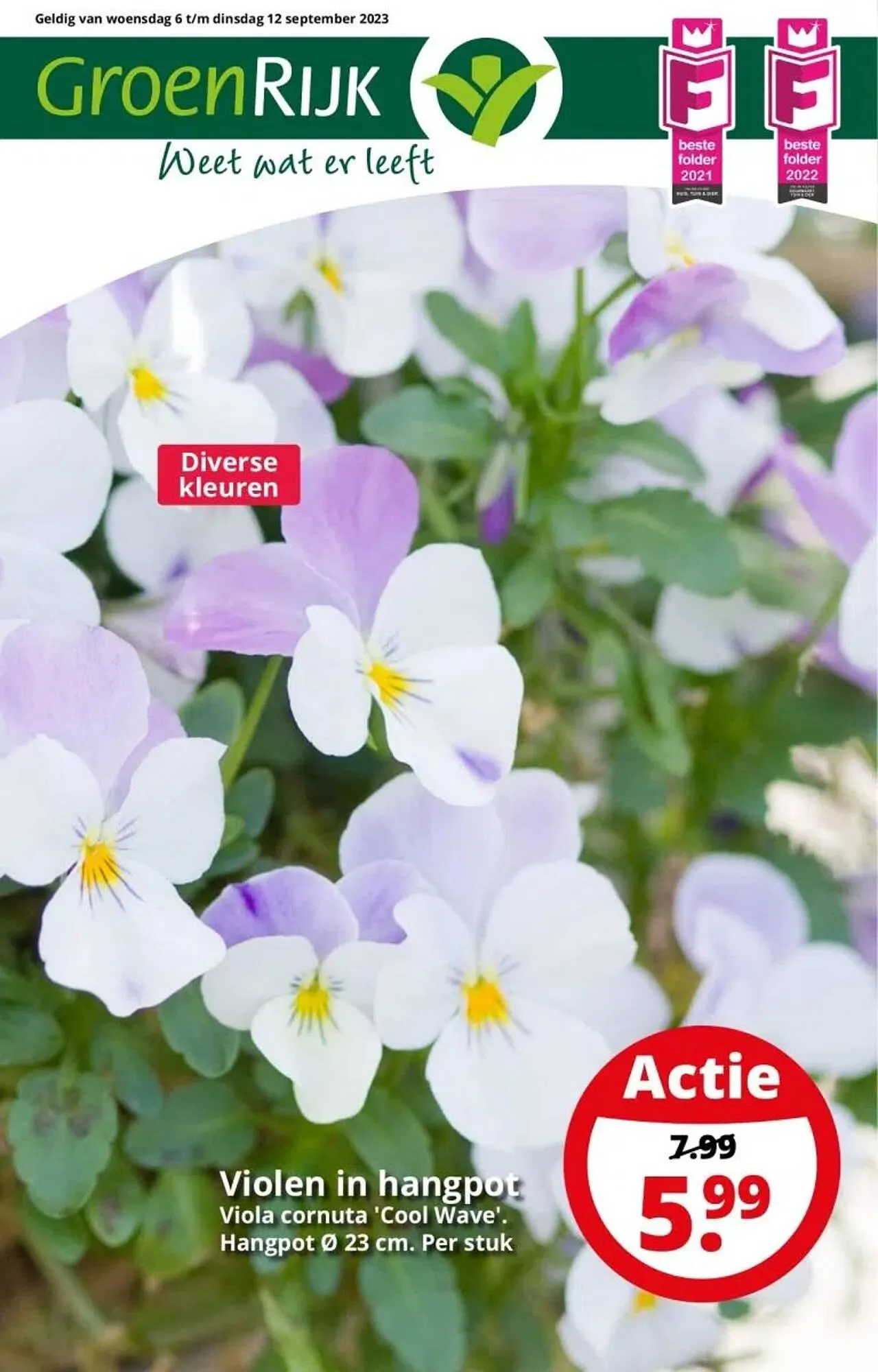 GroenRijk folder van 6 september tot 12 september 2023 - Folder pagina 1