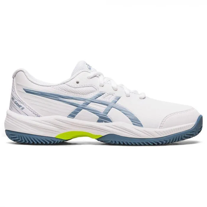 Asics Gel-Game 9 GS 1044A057 tennisschoenen junior white steel blue