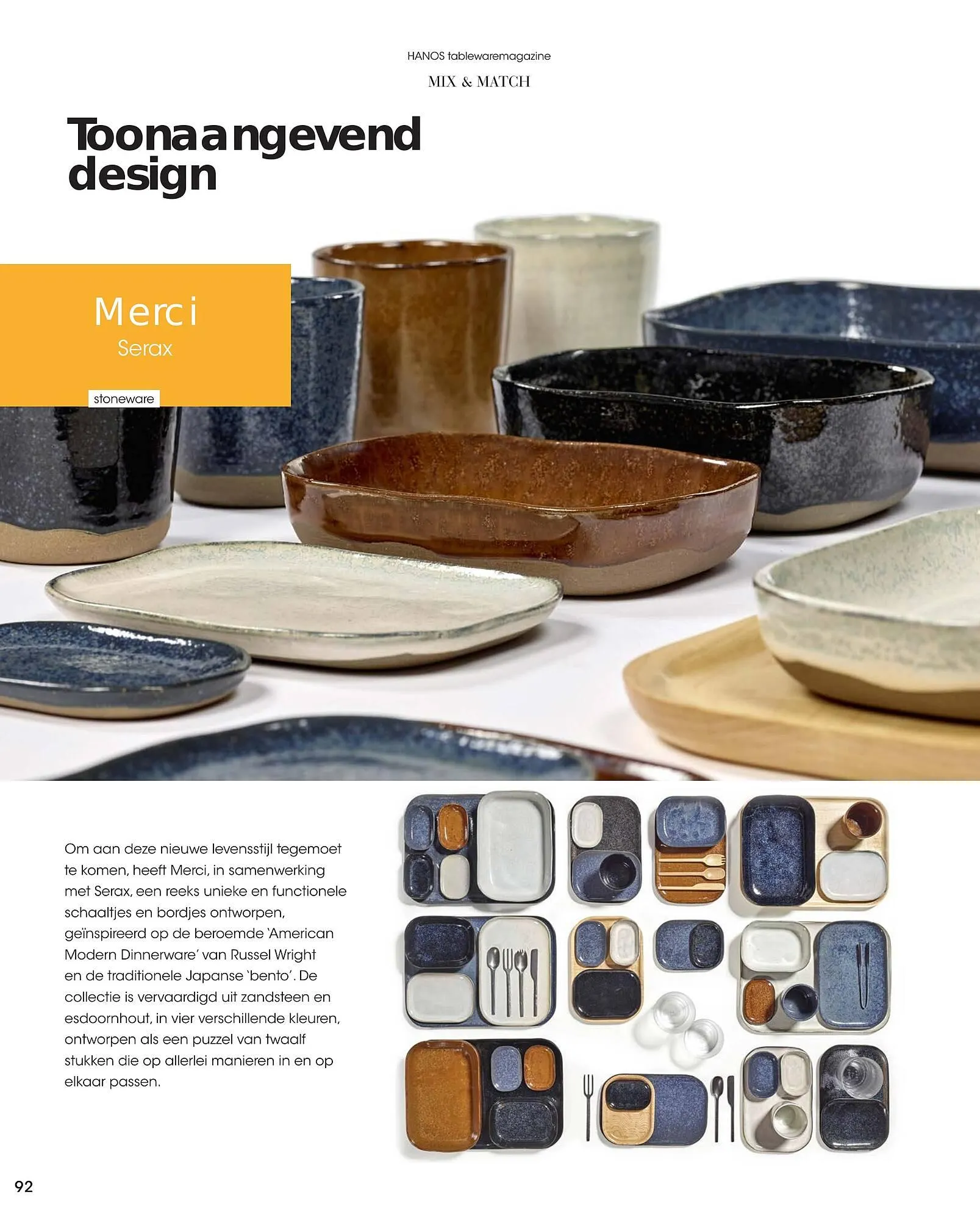 HANOS Tableware Magazine 2023-2024 van 1 januari tot 30 april 2024 - Folder pagina 92
