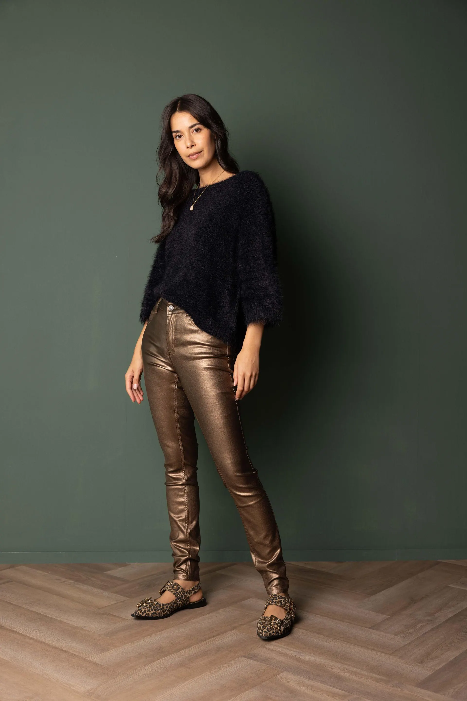 Chelsea jeans | Slim | Bronskleurig | Cropped