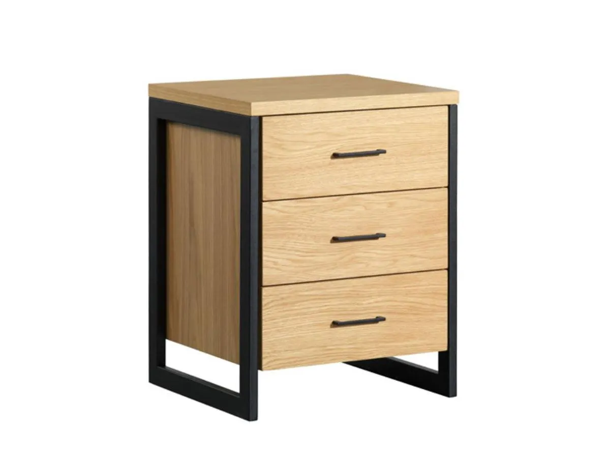 Caresse nachtkastje Oak 3 lades Nature