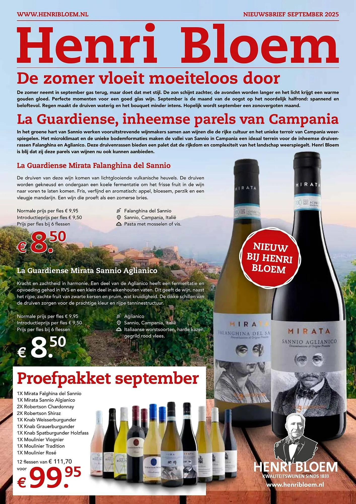 Henri Bloem folder van 1 september tot 30 september 2025 - Folder pagina 1