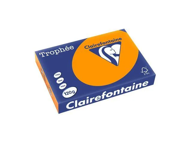 Clairefontaine Trophée Gekleurd Papier A4 120 g/m² Oranje