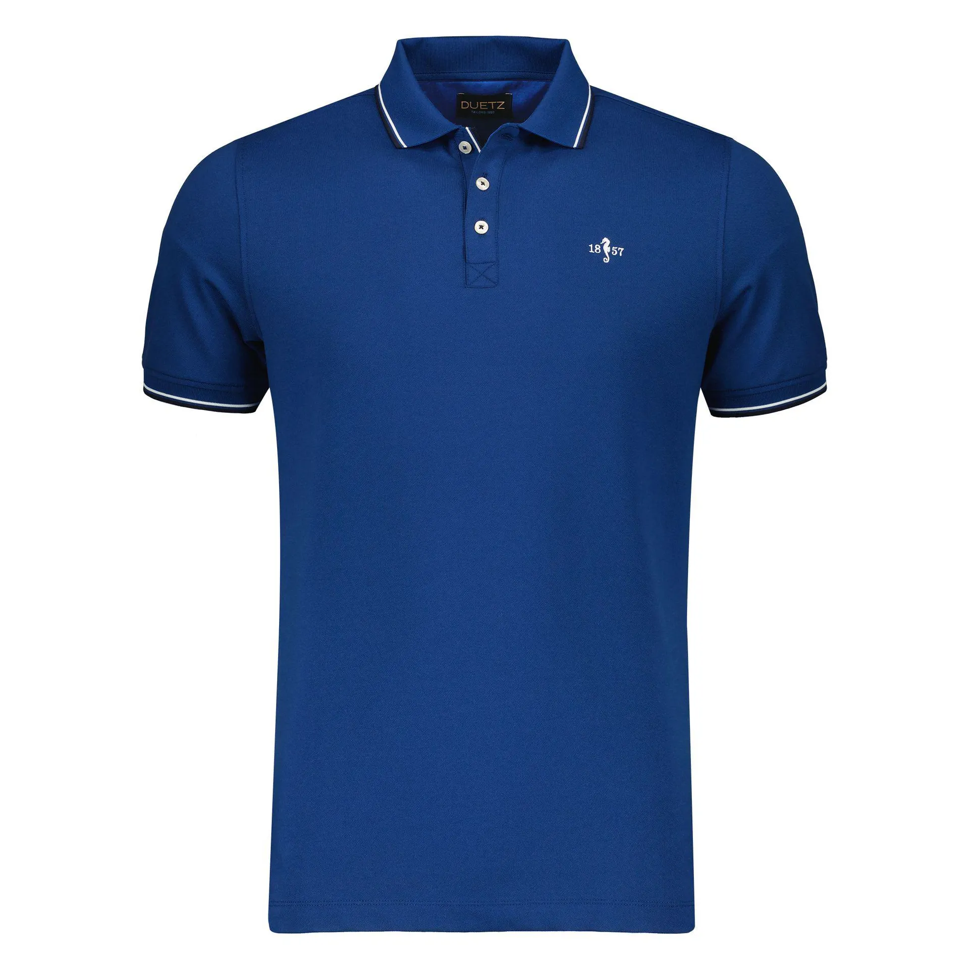 Polo Quick-dry Stretch Met Accent Kobalt