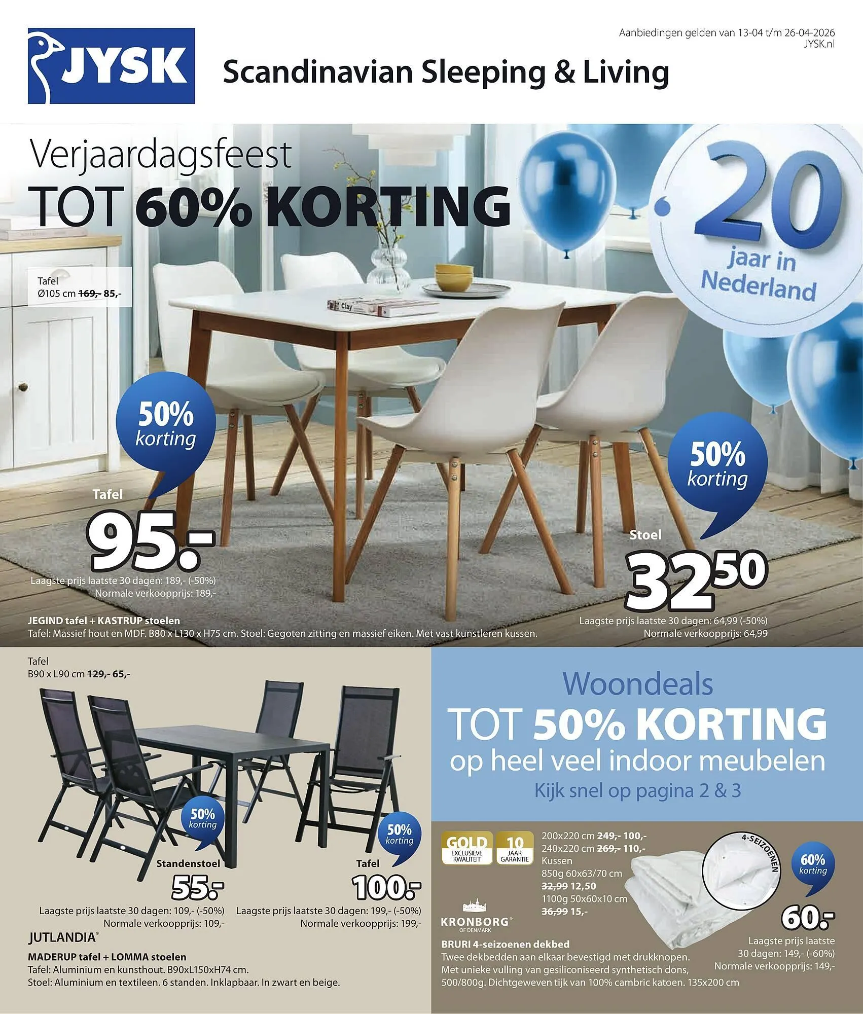 Jysk folder van 13 april tot 26 april 2026 - Folder pagina 1