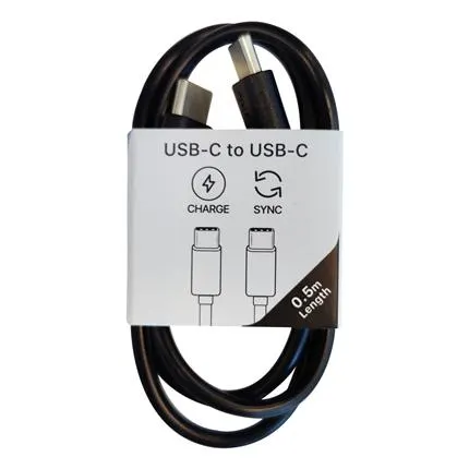 Musthavz laadkabel USB-C> USB-C 0.5 meter Zwart