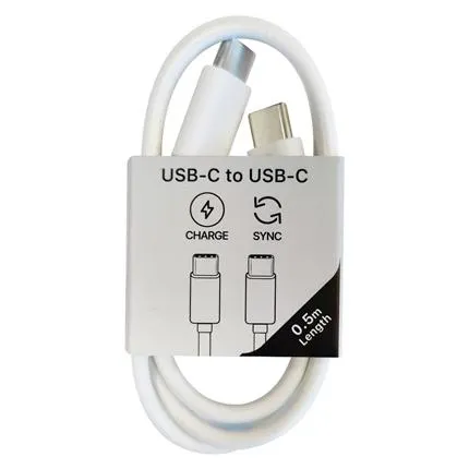 Musthavz laadkabel USB-C> USB-C 0.5 meter Wit