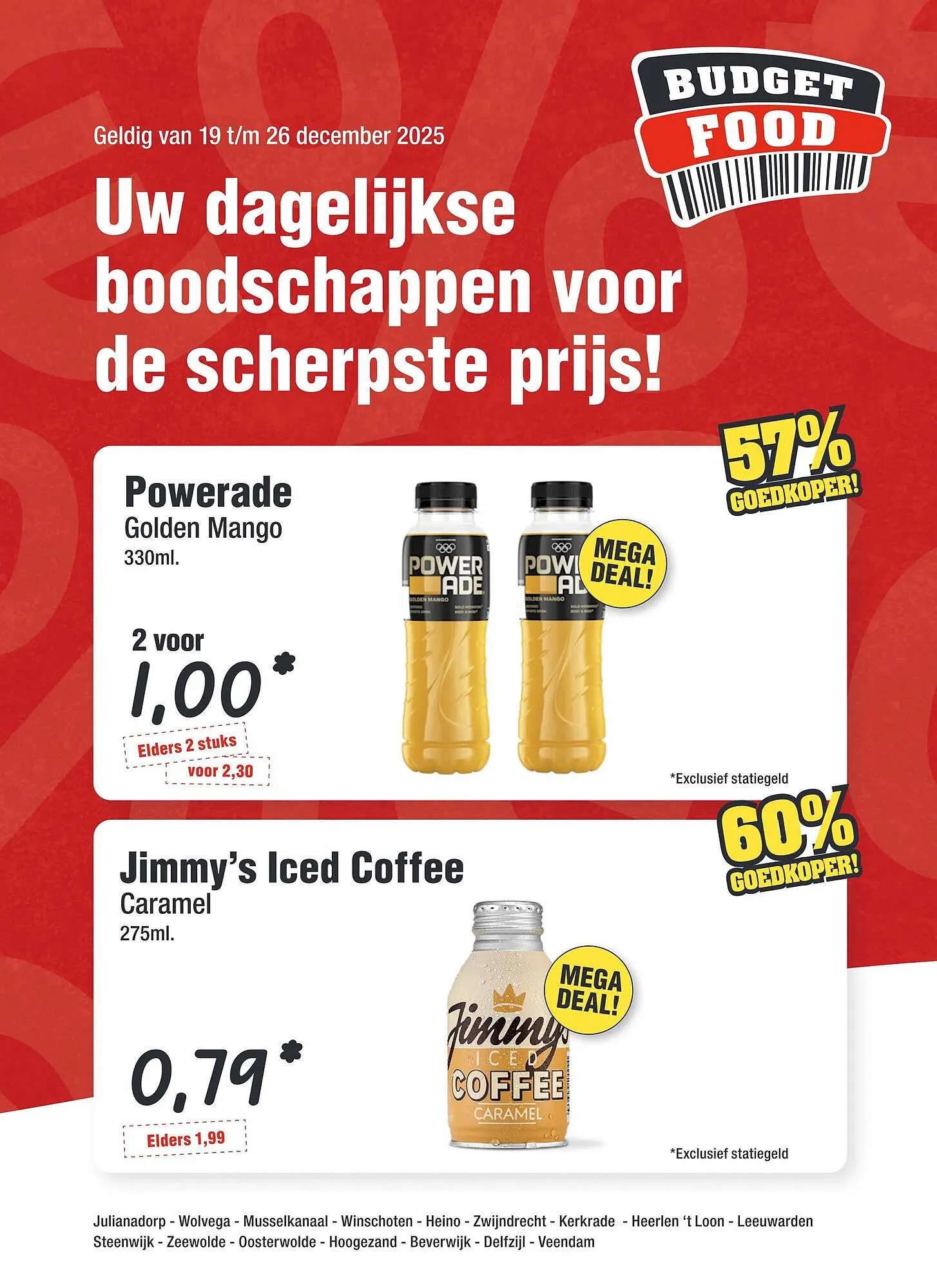 Budget Food folder van 19 december tot 26 december 2025 - Folder pagina 1