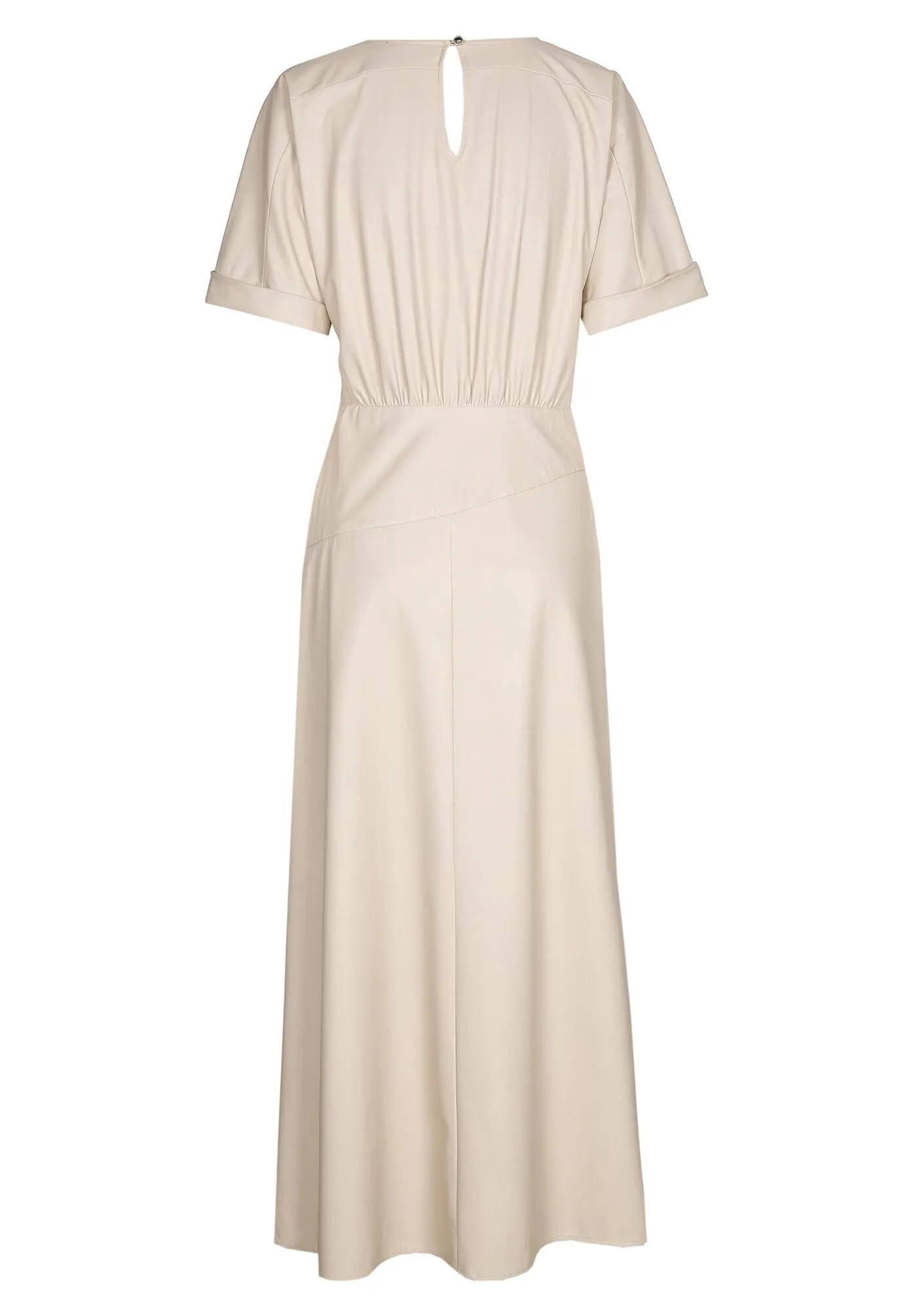 4182-93 / licht aansluitende midi jurk in stretch