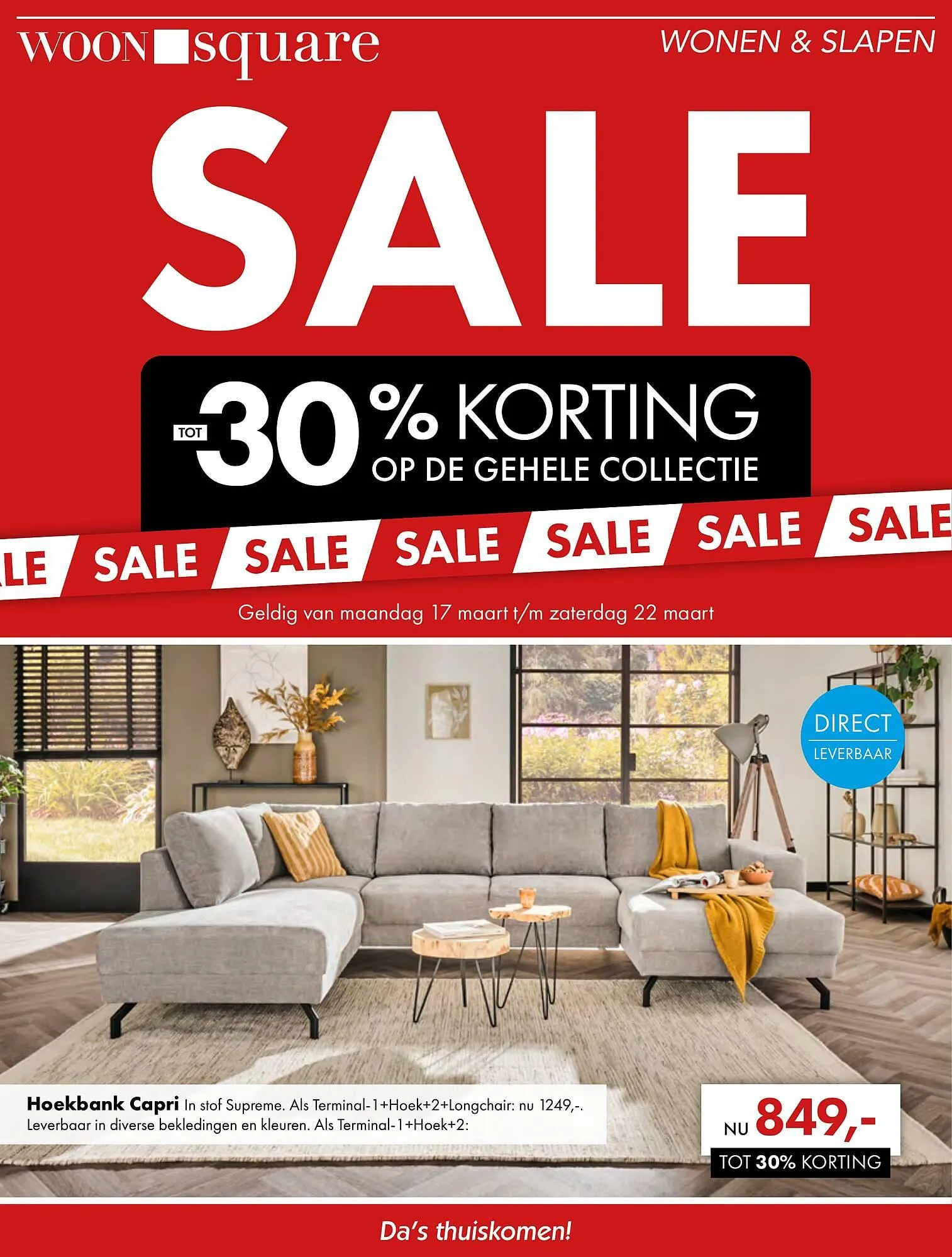 Woonsquare folder van 17 maart tot 22 maart 2025 - Folder pagina 1