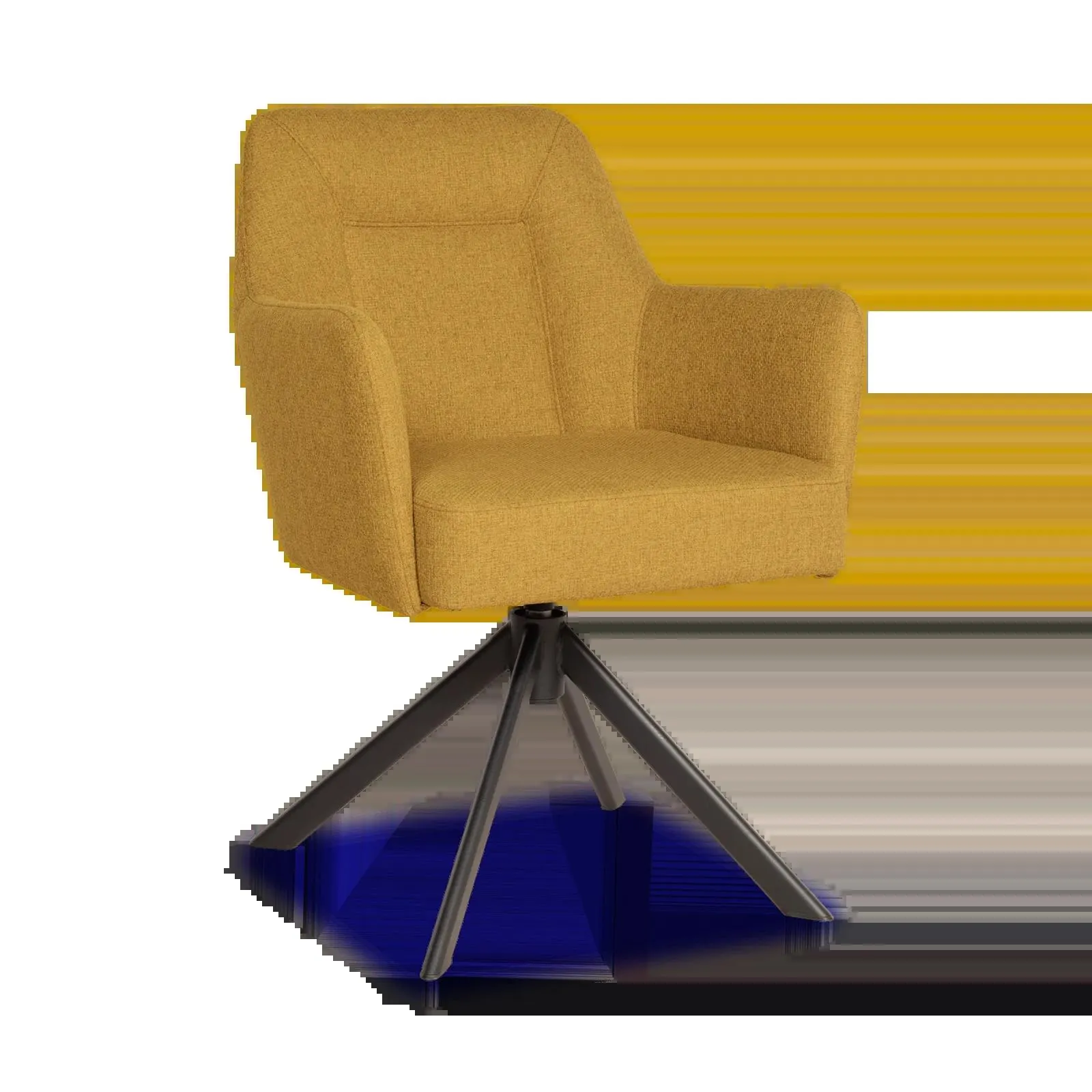 Armstoel (draaibaar + binnenvering) Salina - Barrel Oker