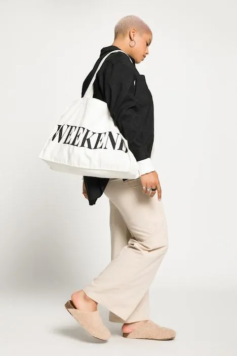 Sac cabas, message imprimé, taille polyvalente