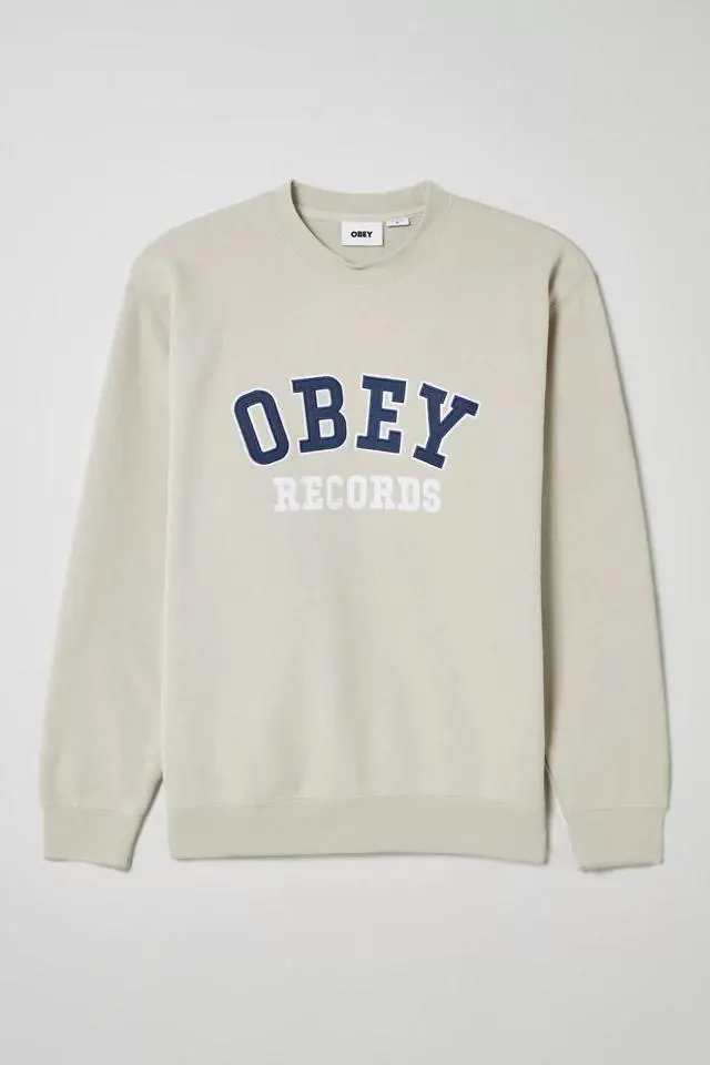OBEY Records Crew Neck Sweatshirt