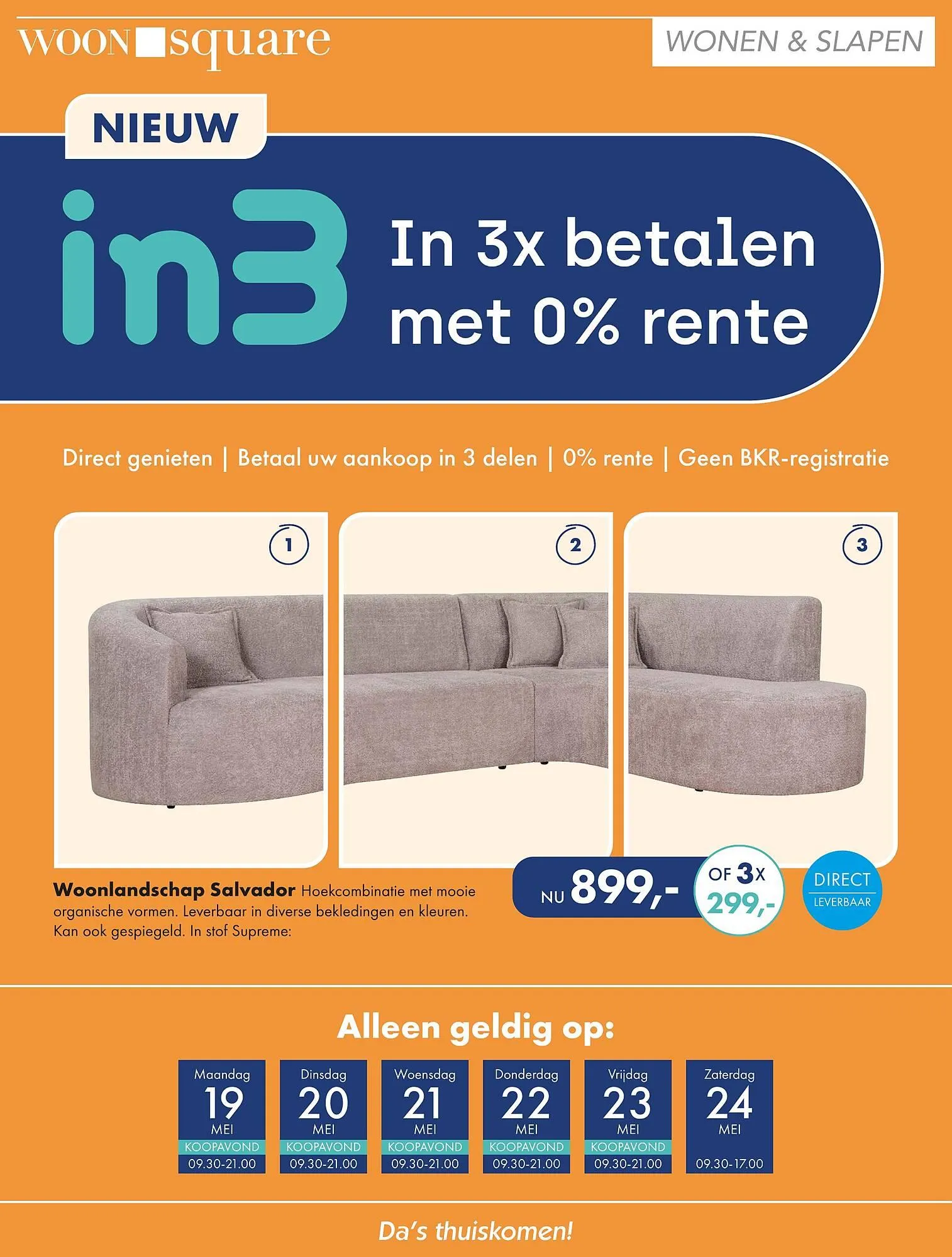 Woonsquare folder van 19 mei tot 25 mei 2025 - Folder pagina 1