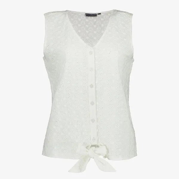 TwoDay mouwloze dames blouse wit