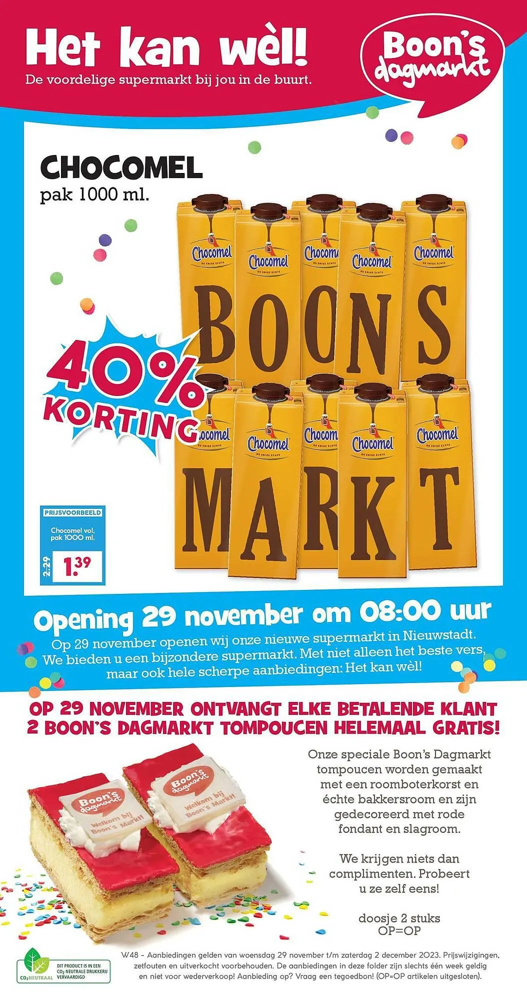 Boon`s Markt folder van 23 november tot 29 november 2023 - Folder pagina 1
